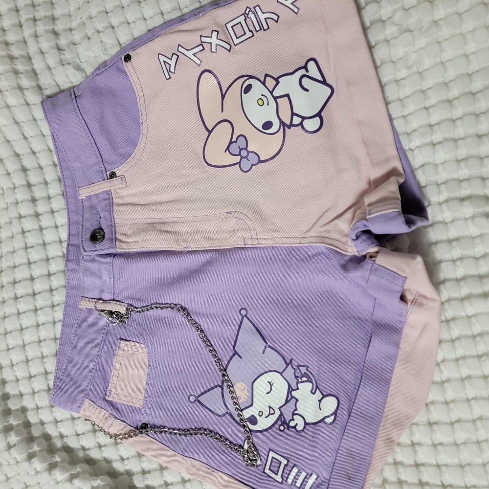 Sanrio Lavender and Cream Shorts